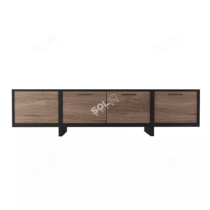 Modern TV Stand: Curbstone PID TV SEA STONE 3D model image 4