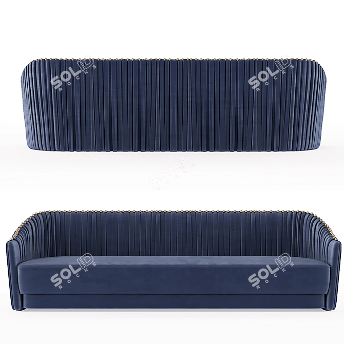 Sleek Modern Sofa 3D model image 2