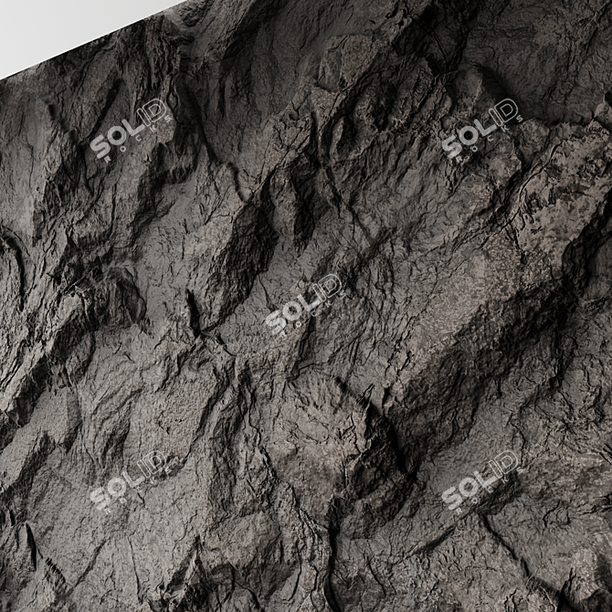 Seamless Cliff Texture Pack 3D model image 2