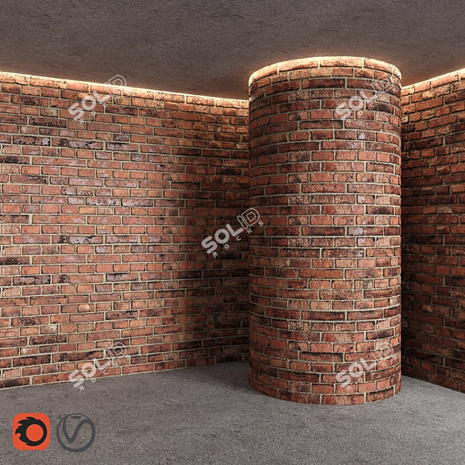 Burnt Clinker Bricks - High Quality Textures & 3D Models 3D model image 1