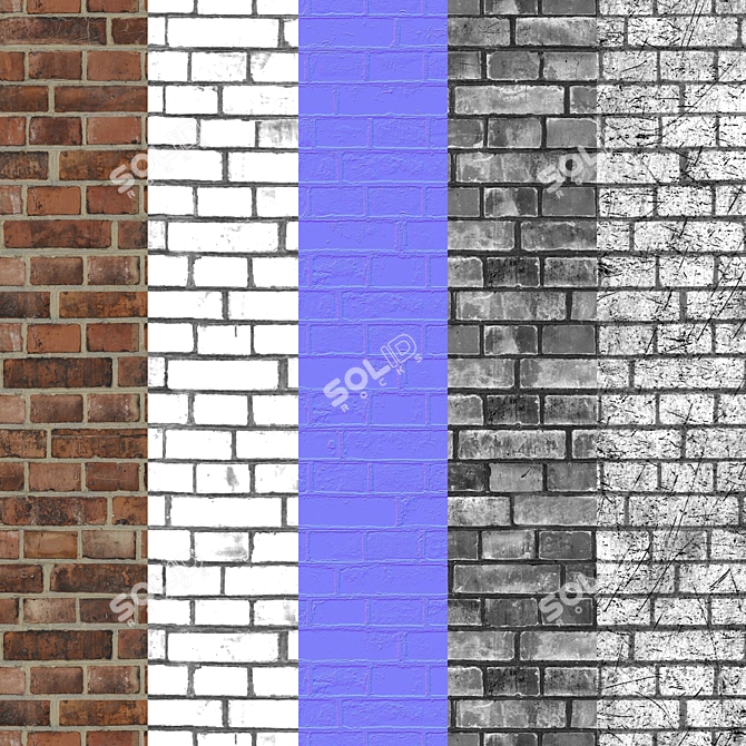 Burnt Clinker Bricks - High Quality Textures & 3D Models 3D model image 2