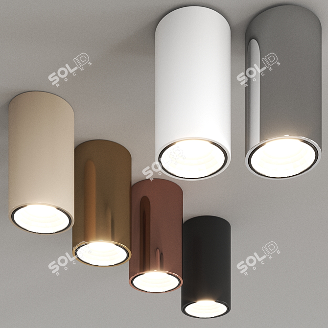 Kronn Ceiling Light: Stylish and Modular 3D model image 1