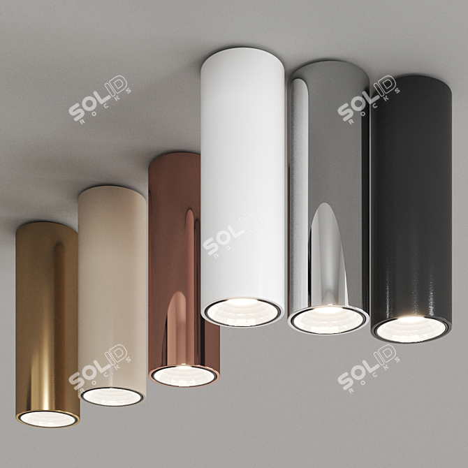 Milán Kronn: Modular Ceiling Light 3D model image 2