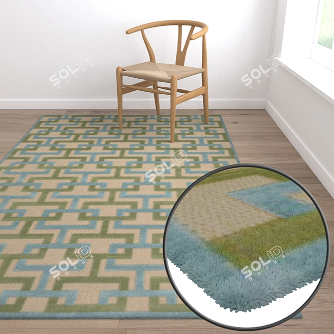 Premium Carpet Set: High-Quality Textures 3D model image 5