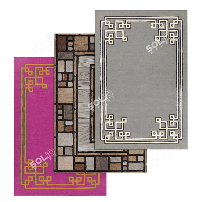 Elevate your space with Carpets Set 3D model image 1