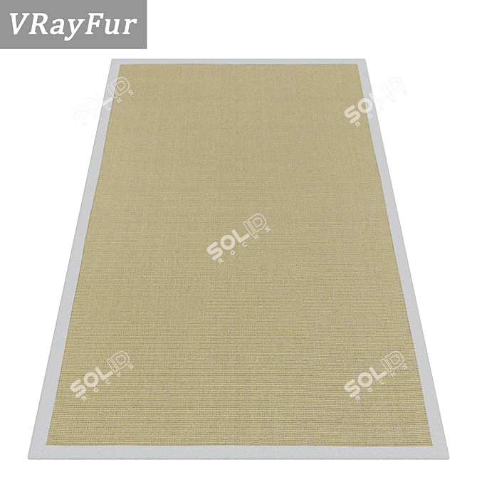 Luxury Carpet Set: 3 High-Quality Textured Rugs 3D model image 2