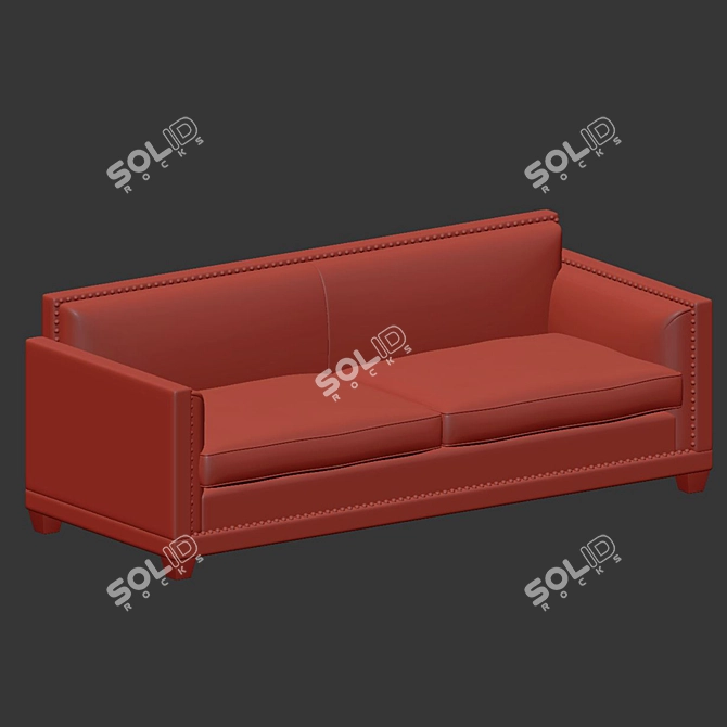 Elegant Wing Sofa by Jacques Charpentier 3D model image 2
