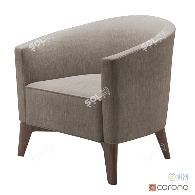 Luxurious Oslo Chair by Holly Hunt 3D model image 1