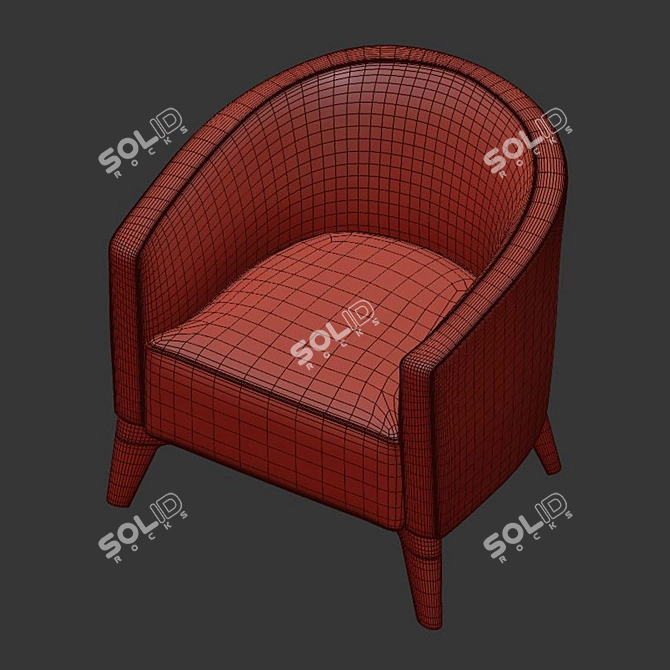 Luxurious Oslo Chair by Holly Hunt 3D model image 4