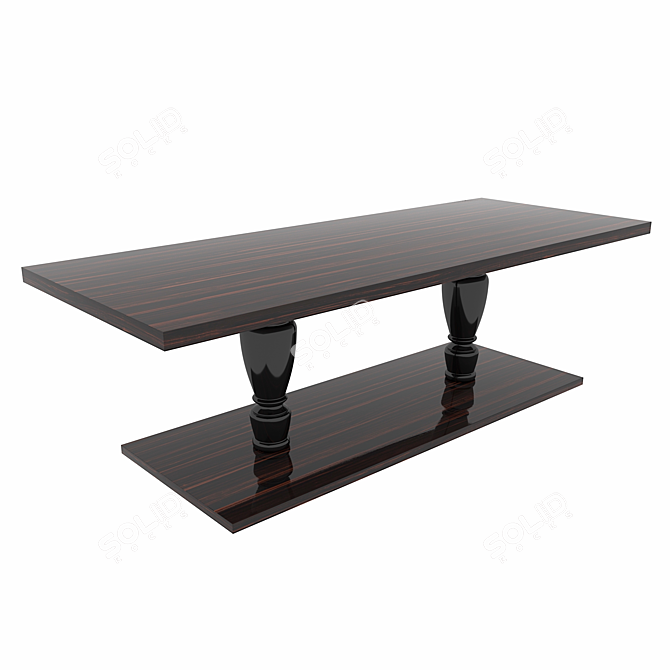 Ever Plus DV Home Collection: Elegant Art Deco Dining Table 3D model image 1