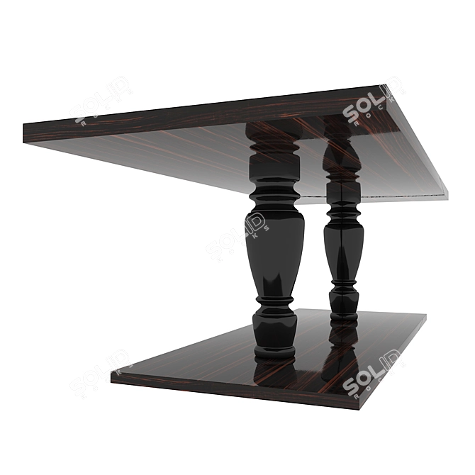 Ever Plus DV Home Collection: Elegant Art Deco Dining Table 3D model image 2