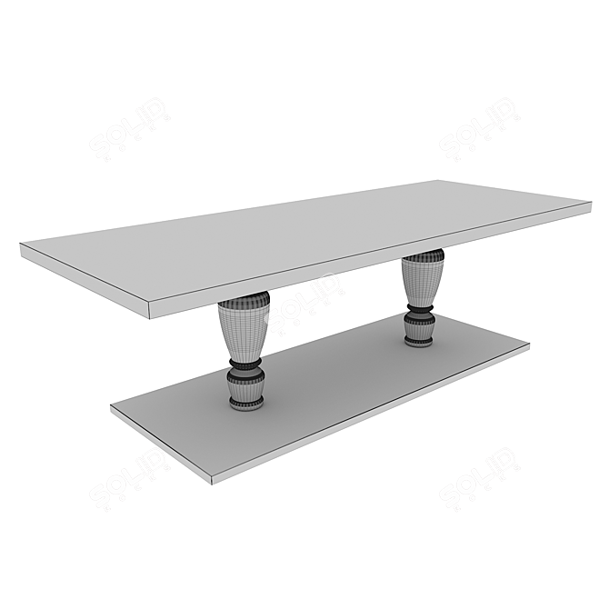 Ever Plus DV Home Collection: Elegant Art Deco Dining Table 3D model image 3