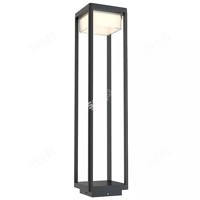 Baker Street Black Landscape Lamp 3D model image 1