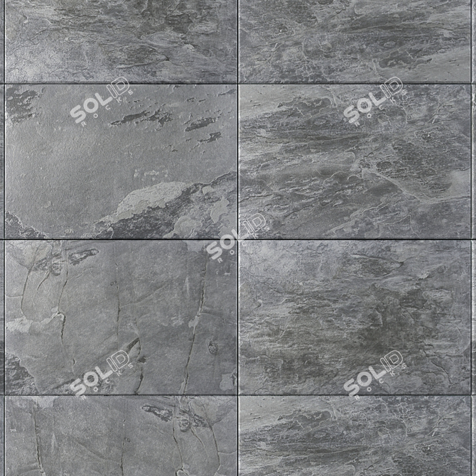 Alda Gray Stone Wall Tiles 3D model image 2