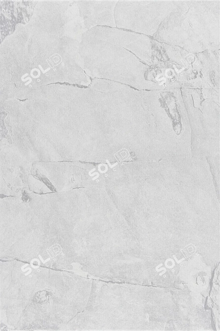 Alda White Stone Wall Tiles 3D model image 5