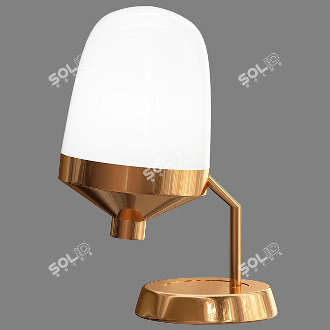 Industrial Metal and Glass Pendant Light 3D model image 1