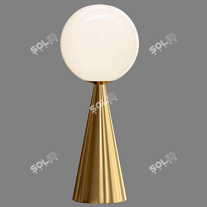 Elegant Metal and Glass DL-142 Pendant 3D model image 1