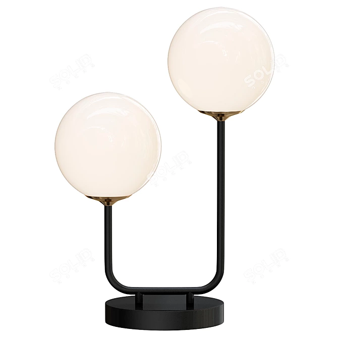 Sleek Metal Table Lamp - DL-141 3D model image 1