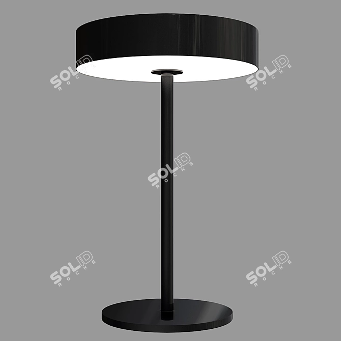 Elegant Metal Table Lamp 3D model image 1