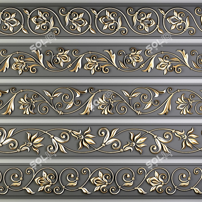 Elegant Trim Decor for 3D 3D model image 1