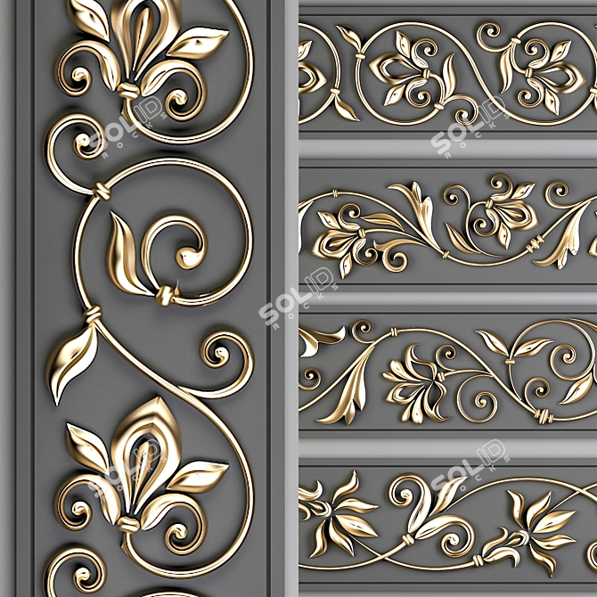 Elegant Trim Decor for 3D 3D model image 2