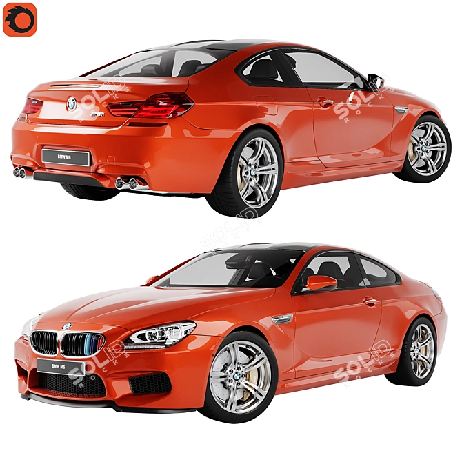 Sleek BMW M6 Coupe F13 3D model image 1