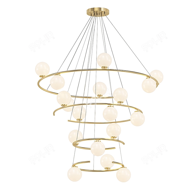 Orbital Sphere Chandelier 3D model image 1