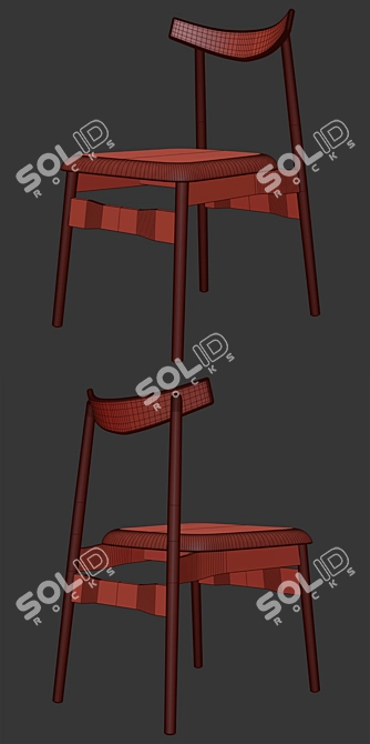 Zara Home Wooden Chair 3D model image 5