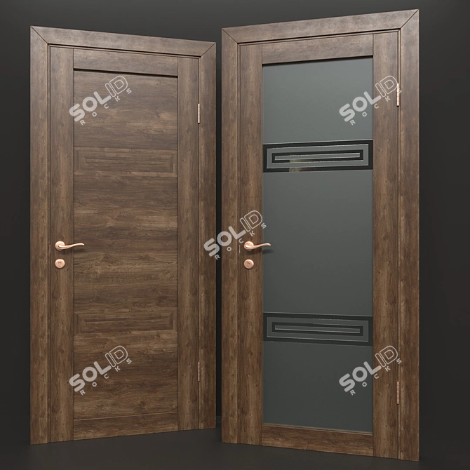 Elegant Entryways: Stylish Interior Doors 3D model image 3