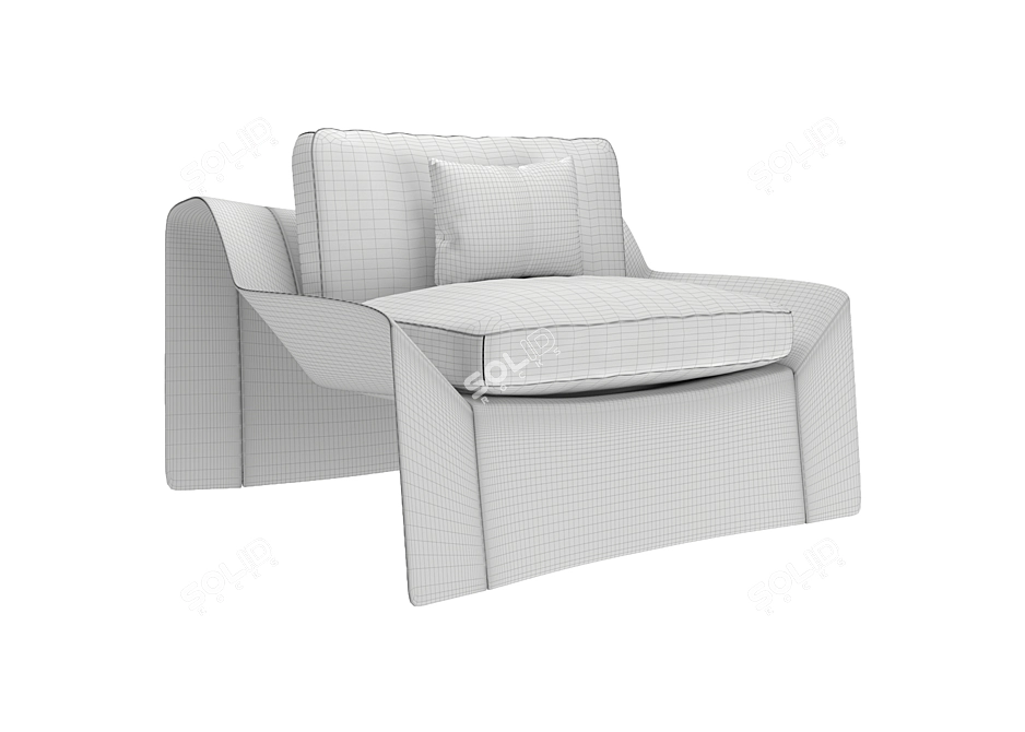 Luxury Bugatti Home Chiron Chair 3D model image 5