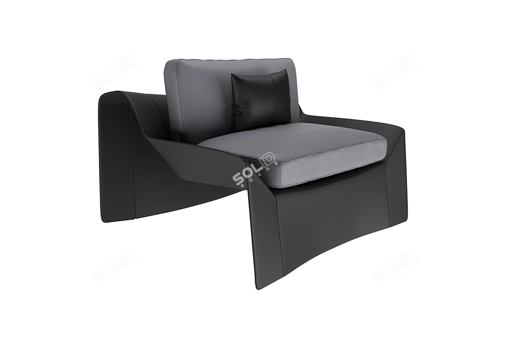 Luxury Bugatti Home Chiron Chair 3D model image 11