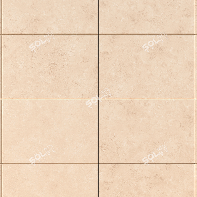 Bretton Cream Stone Wall Tiles: High Quality, Multi-Texture, Beige Color 3D model image 2