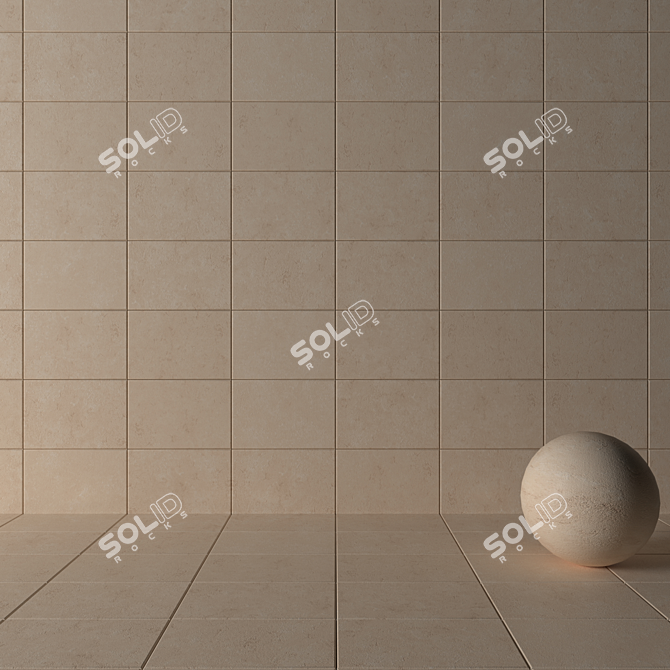 Bretton Cream Stone Wall Tiles: High Quality, Multi-Texture, Beige Color 3D model image 3