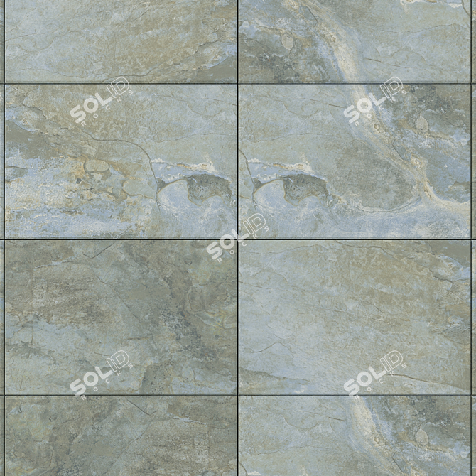 Key Stone Blue Stone Wall Tiles 3D model image 2