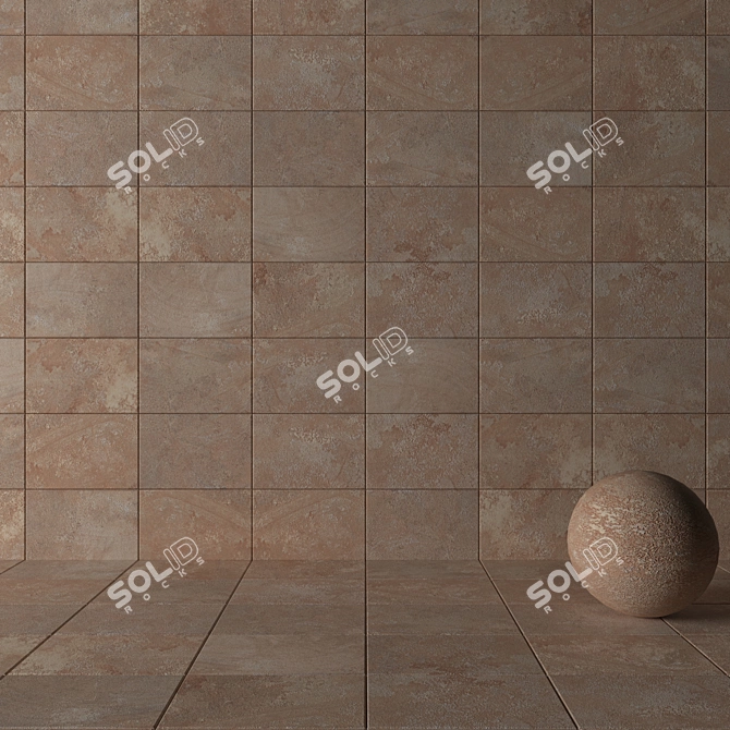 Mardin Gold Stone Wall Tiles 3D model image 3