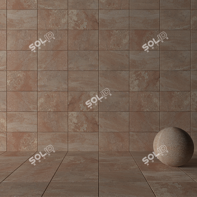 Mardin Gold Stone Wall Tiles 3D model image 3