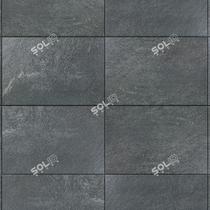 Anthracite Stone Wall Tiles: MOJO Collection 3D model image 2