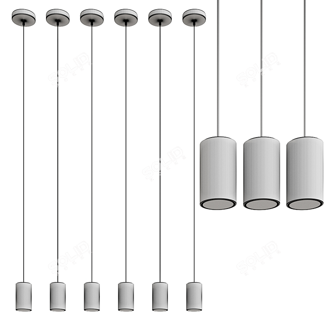 Kronn Pendant Light: Sleek and Stylish 3D model image 2