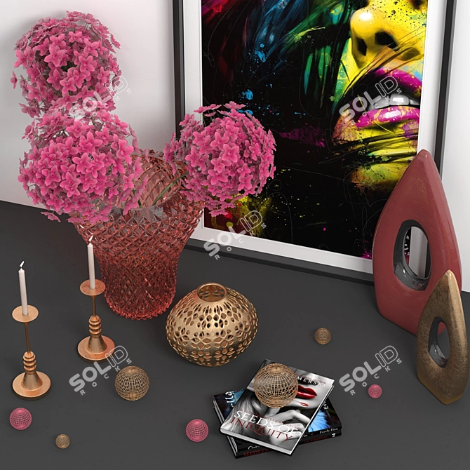 Modern Decorative Set 3D model image 2