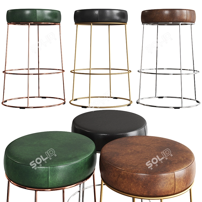 Cody Bar Stool by Jess Design 3D model image 1