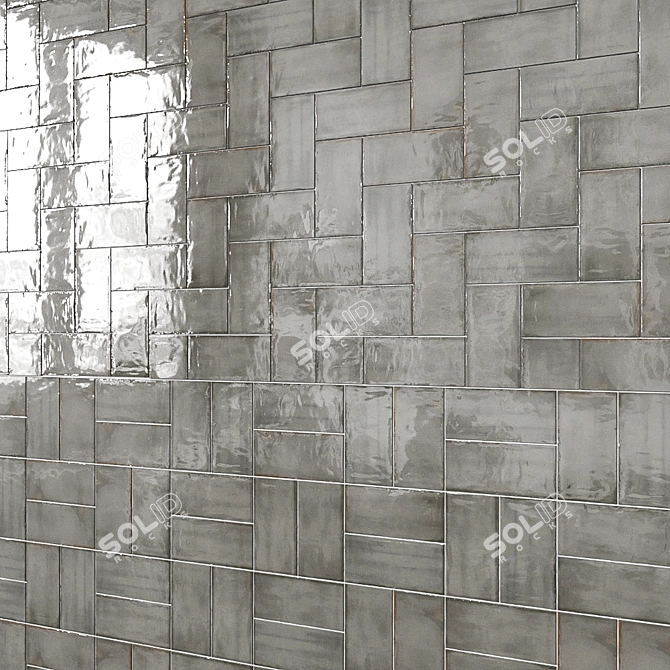 Chateau Ocean Ceramic Subway Tile 3D model image 3