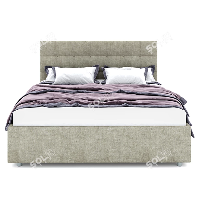 Tivoli Upholstered Bed 3D model image 1