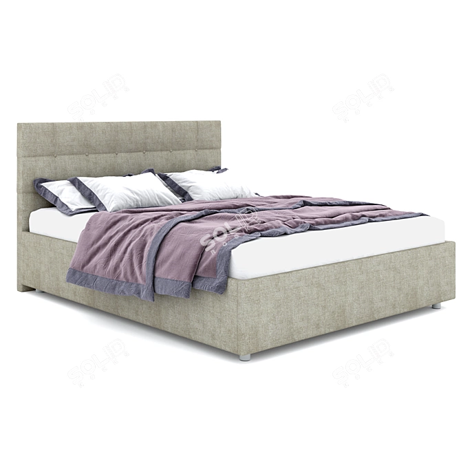 Tivoli Upholstered Bed 3D model image 2