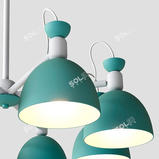 Lampatron Tiffani: Versatile Tiffany-style Chandelier 3D model image 4