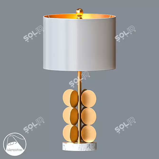 Elegant Height Adjustable Table Lamp 3D model image 1