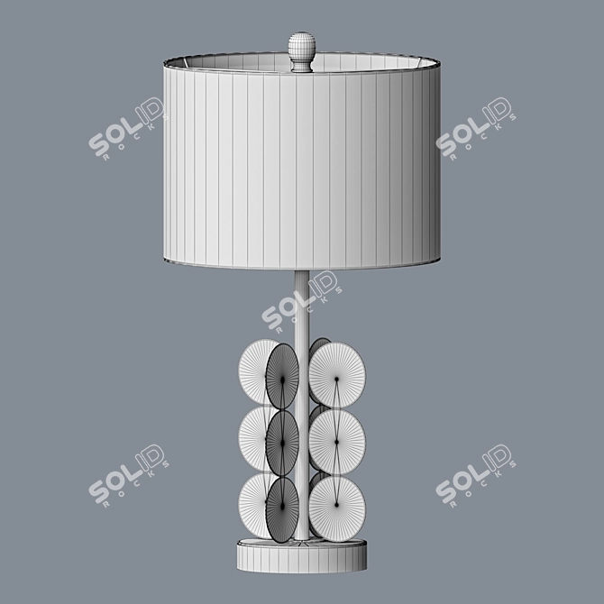 Elegant Height Adjustable Table Lamp 3D model image 2