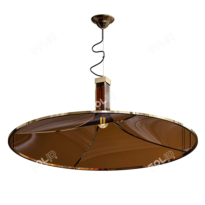 Elegant Esperia Glass Chandelier 3D model image 2