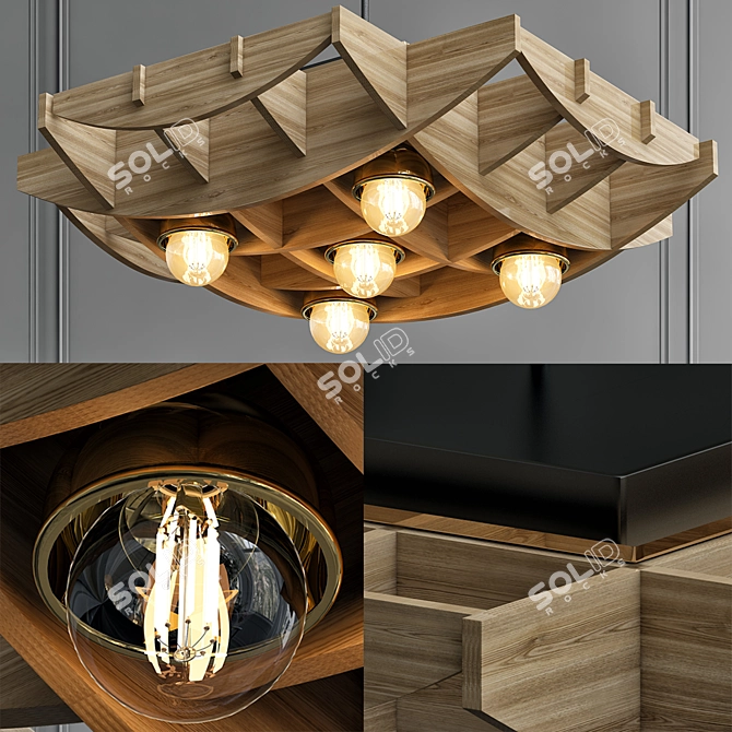 Esperia_1 - Stylish Italian 1970s Chandelier 3D model image 1