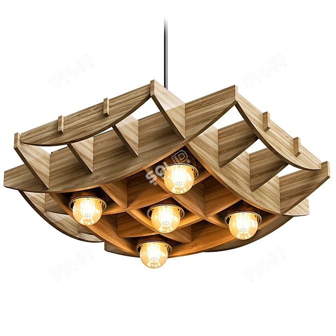 Esperia_1 - Stylish Italian 1970s Chandelier 3D model image 2