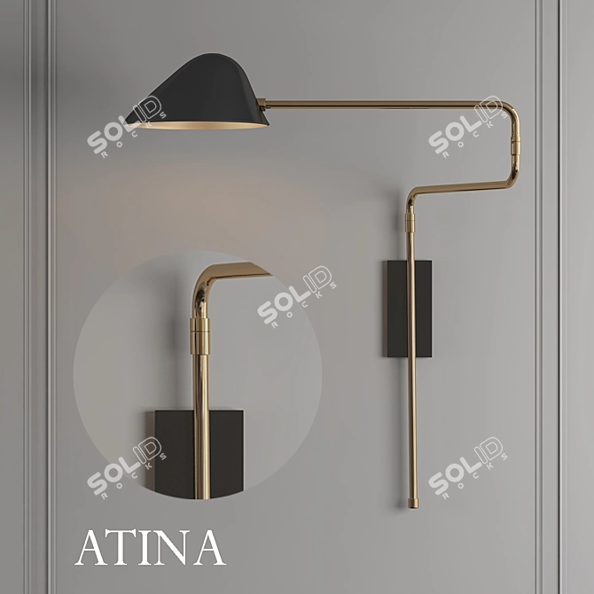 ATNA - Sleek and Stylish Lighting Fixture 3D model image 1